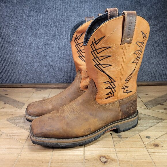 WIDE Irish Setter Men's 9.5 EE Marshall Leather Steel Toe Wellington Work Boots - Picture 2 of 12